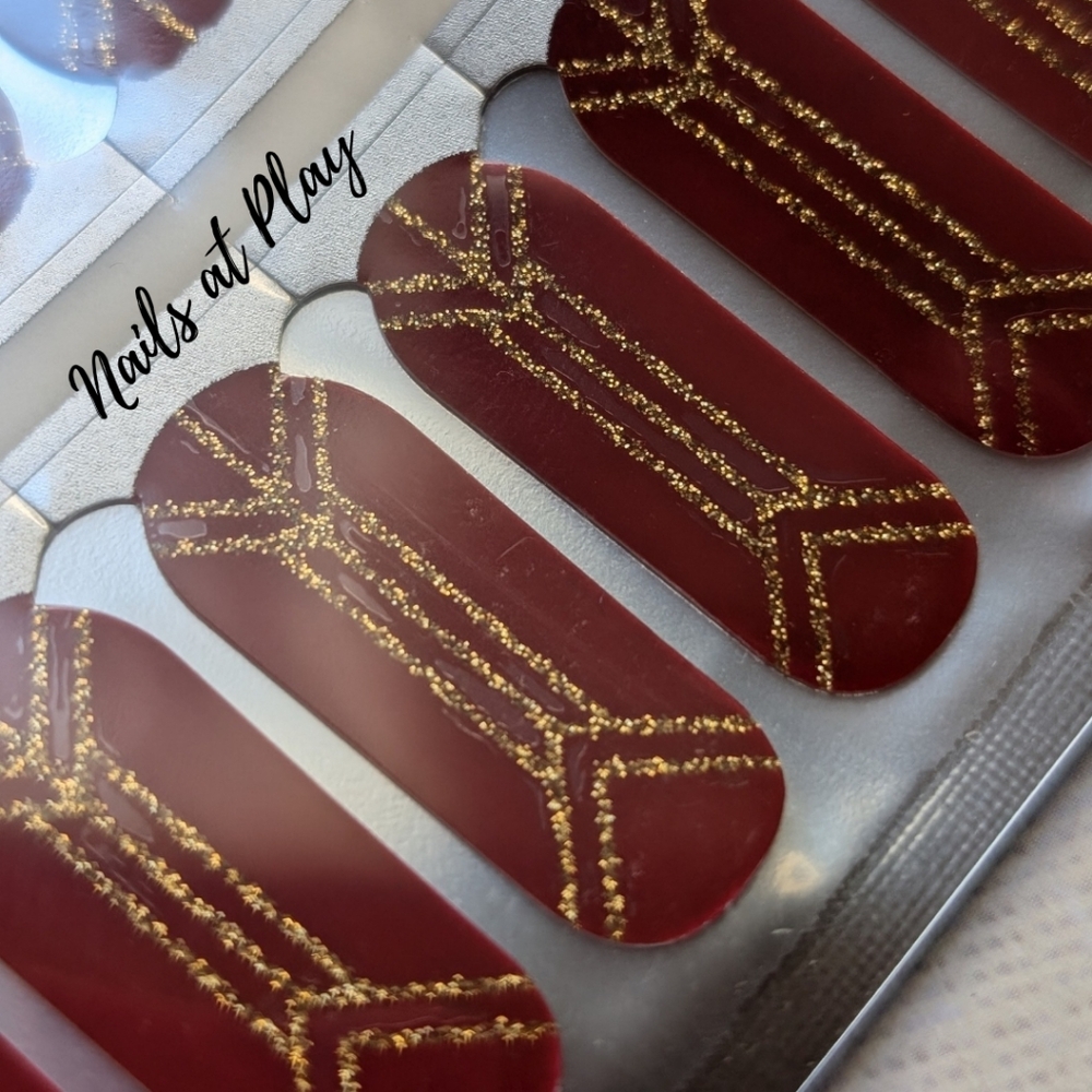 5 for $15 Nail Wraps- Red Art Deco